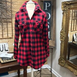 Plaid  longer flannel shirt/jacket